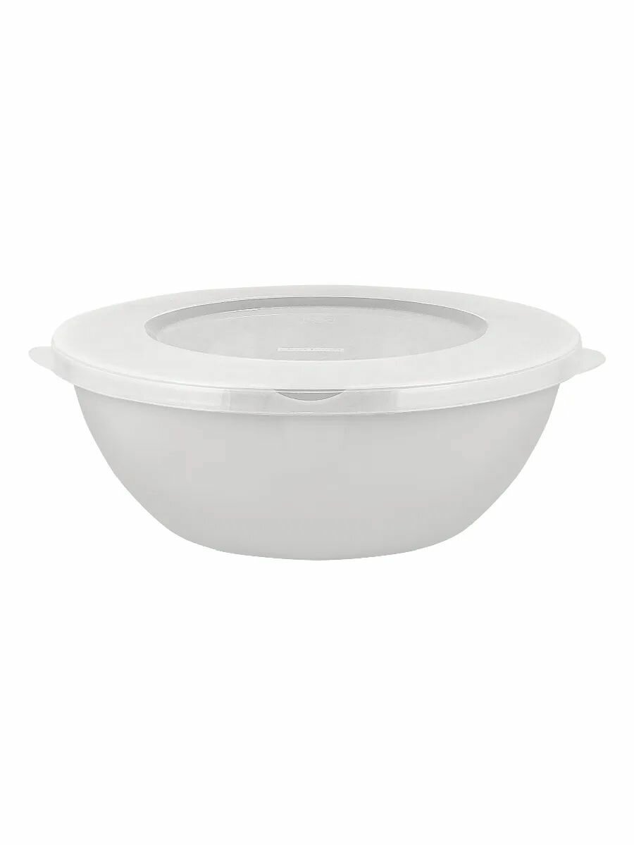 Миска Plast Team HELSINKI, с крышкой, пепельный жемчуг, 1 л, пластик