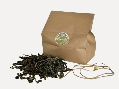 Изображение товара Морская капуста сушеная (ламинария) шинкованная, дальневосточная, 500 гр.