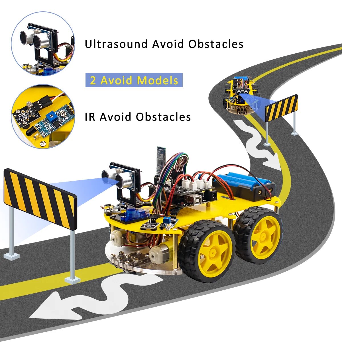 LAFVIN 4WD Smart Robot Car Kit V2.0 для Arduino — фото 1
