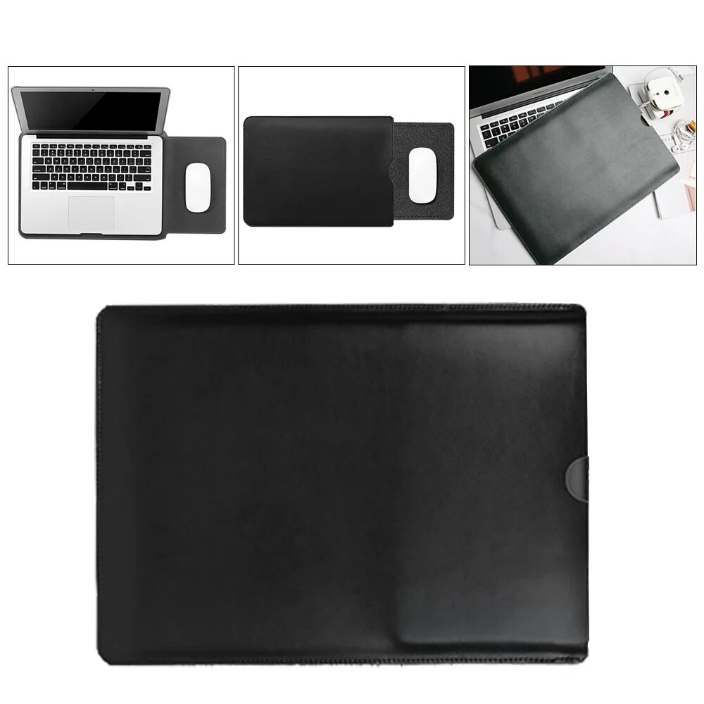 Кожаный чехол для ноутбука SuanCase, black, 15 inch, Унисекс