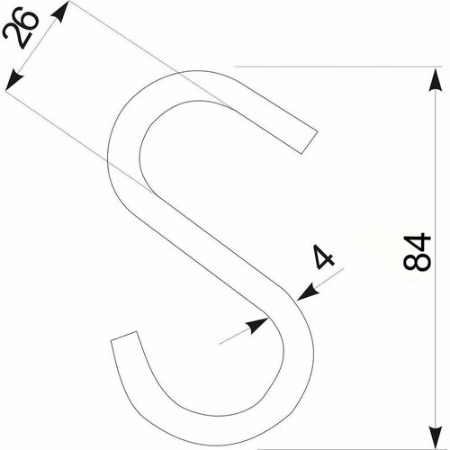 Крючок на трубу d25мм хром 156₽
