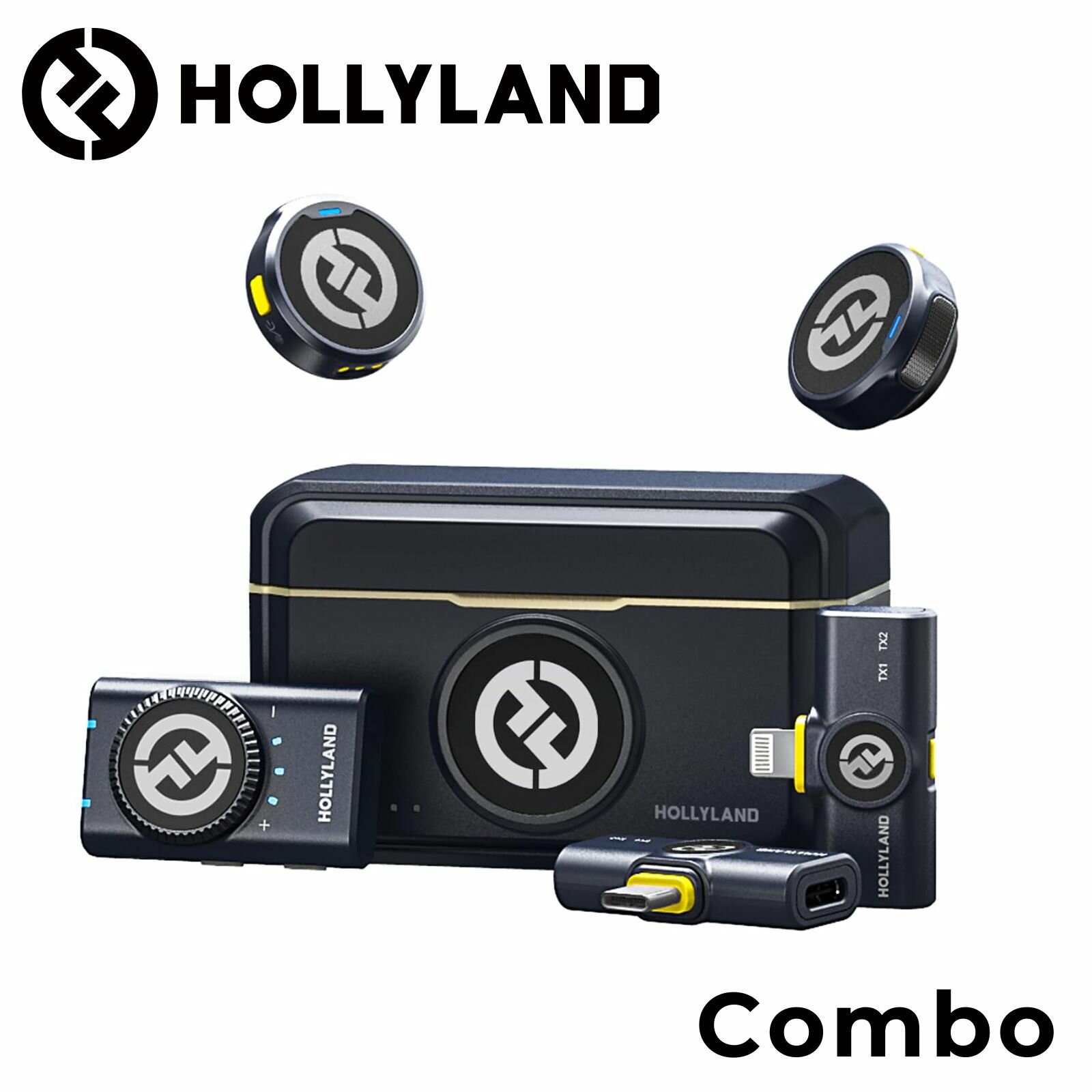 Микрофон Hollyland Lark M2 COMBO H, черный матовый