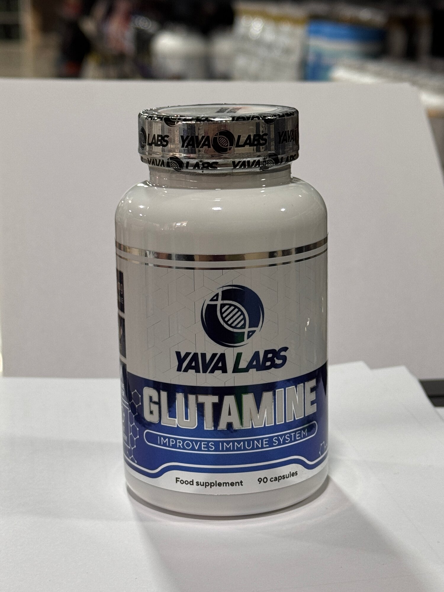 Аминокислота YAVA LABS "Glutamin", глутамин, 90 капсул, 45 порций — фото 1