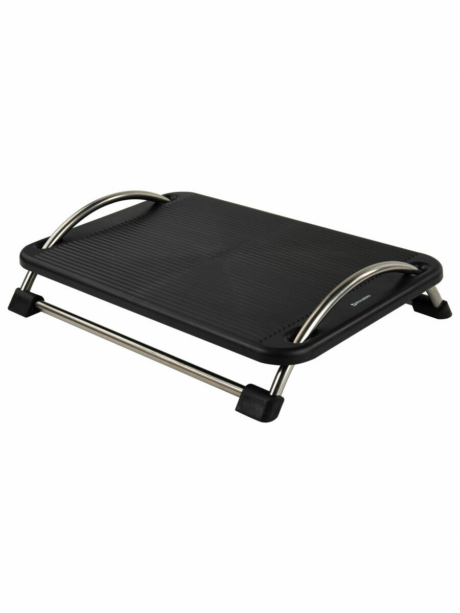 Подставка для ног BRAUBERG офисная 435х30 см регулируемый угол наклона черная 531488