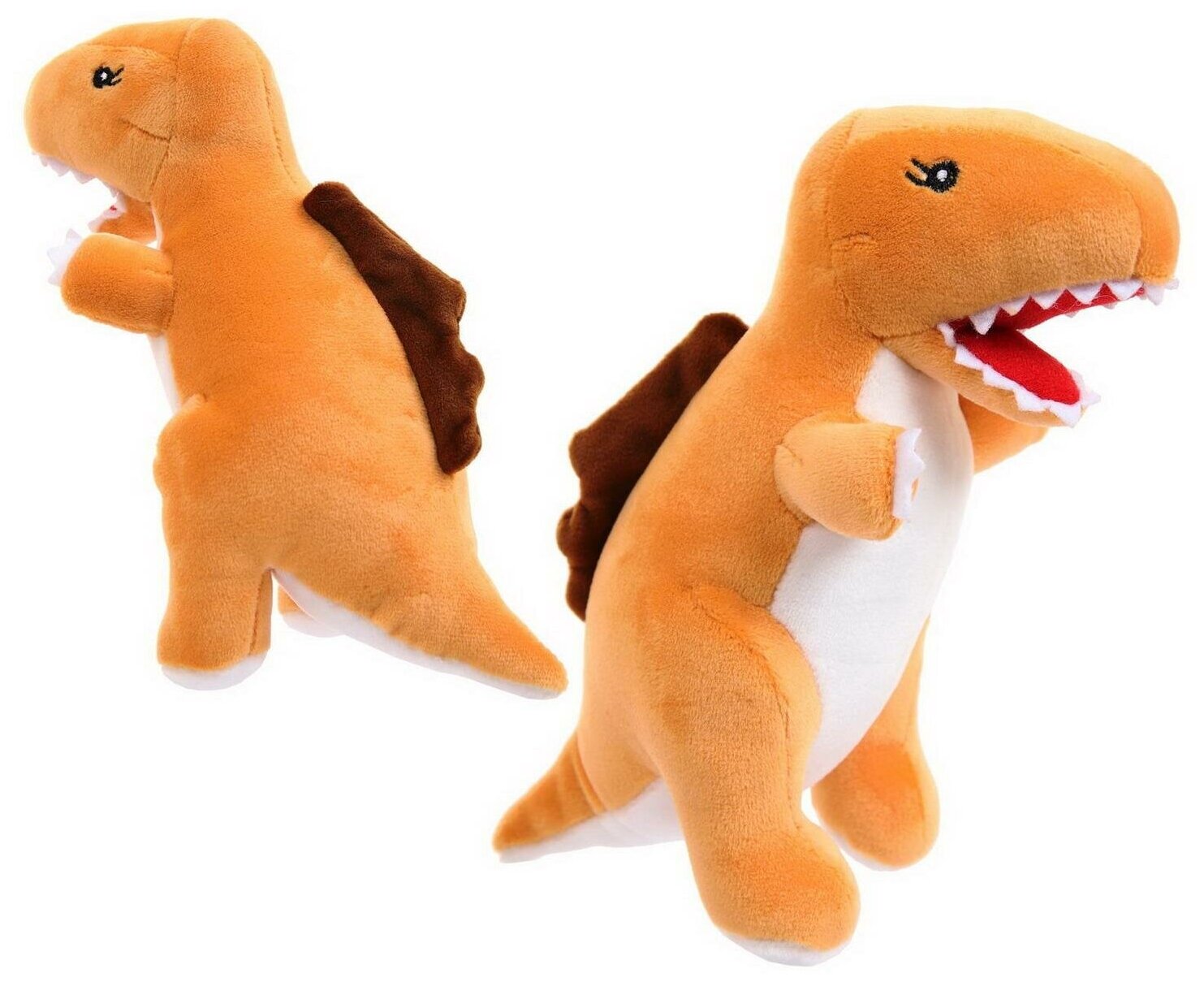 Мягкая игрушка ABtoys Dino Baby Динозаврик коричневый, 17см M4950