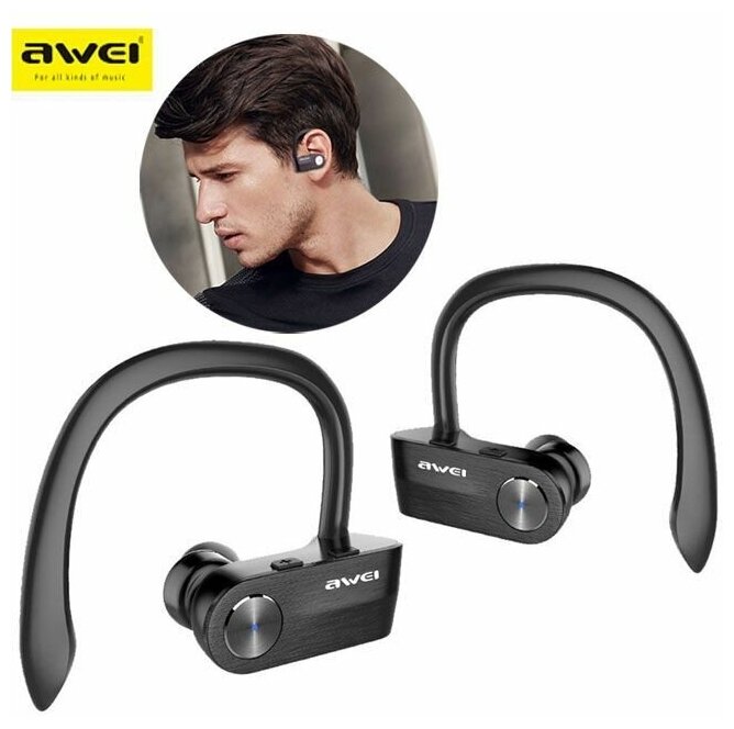 Беспроводные влагонепроницаемые наушники AWEI T2 True Wireless One Button Operation Earphone