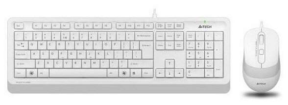 A-4Tech Клавиатура + мышь A4 Fstyler F1010 WHITE клав: белый/серый мышь: белый/серый USB [1147556]
