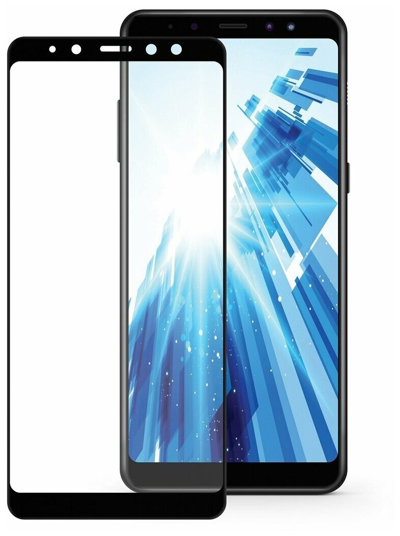 Защитное стекло 5D Glass Pro для Samsung Galaxy A8 2018 черное