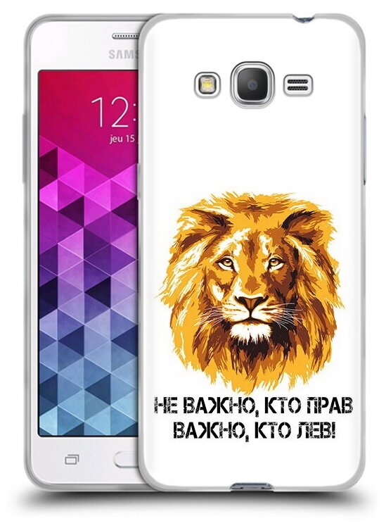 Чехол задняя-панель-накладка-бампер MyPads мудрый лев для Samsung Galaxy Grand Prime/Prime VE Duos SM-G530 противоударный