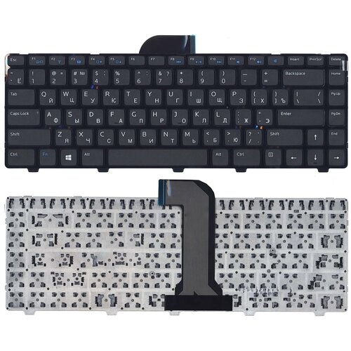 Клавиатура для ноутбука Dell Inspiron 14 3421 14R 5421 черная с рамкой hebrew backlit laptop keyboard for dell inspiron 14 3421 3437 14r 5421 5437 m431r latitude 3440 vostro 2421 hb layout