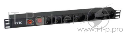 Блок розеток (PDU) ITK, 1U, черный (PH13-7D3) - фото №7