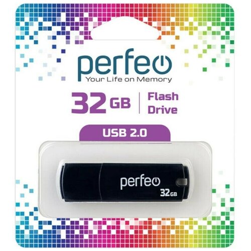 USB Флеш-накопитель USB накопитель Perfeo 32GB C05 Black