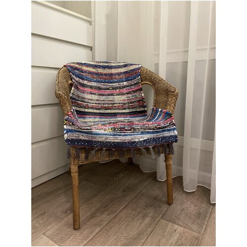 Коврик прикроватный на пол, ковер в прихожую, половик, хлопковый напольный коврик ComeForte «Бомбей» 45x80см