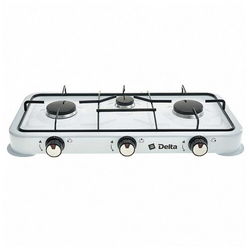 Газ плита дельта D-2207 трехкомфорочная белый 178800₽