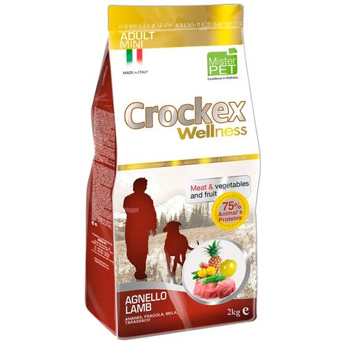 CROCKEX Wellness корм для взрослых собак малых пород, ягненок с рисом 7,5 кг