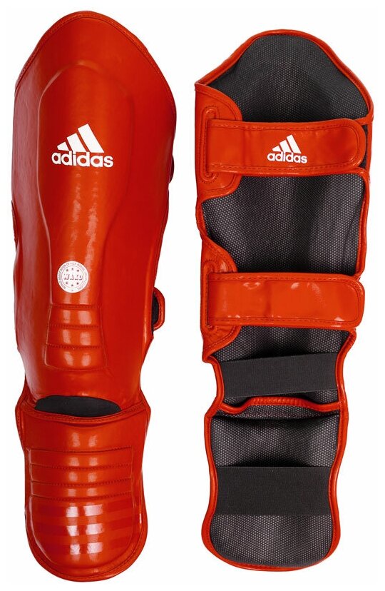 Защита голени и стопы WAKO Super Pro Shin Instep Guards красная (размер L)