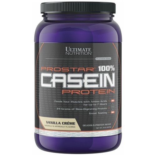 Ultimate Nutrition Prostar 100% Casein со вкусом Ванильный крем 907 гр