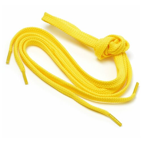 Шнурки для обуви плоские 100см, желтые 1 пара (2шт)