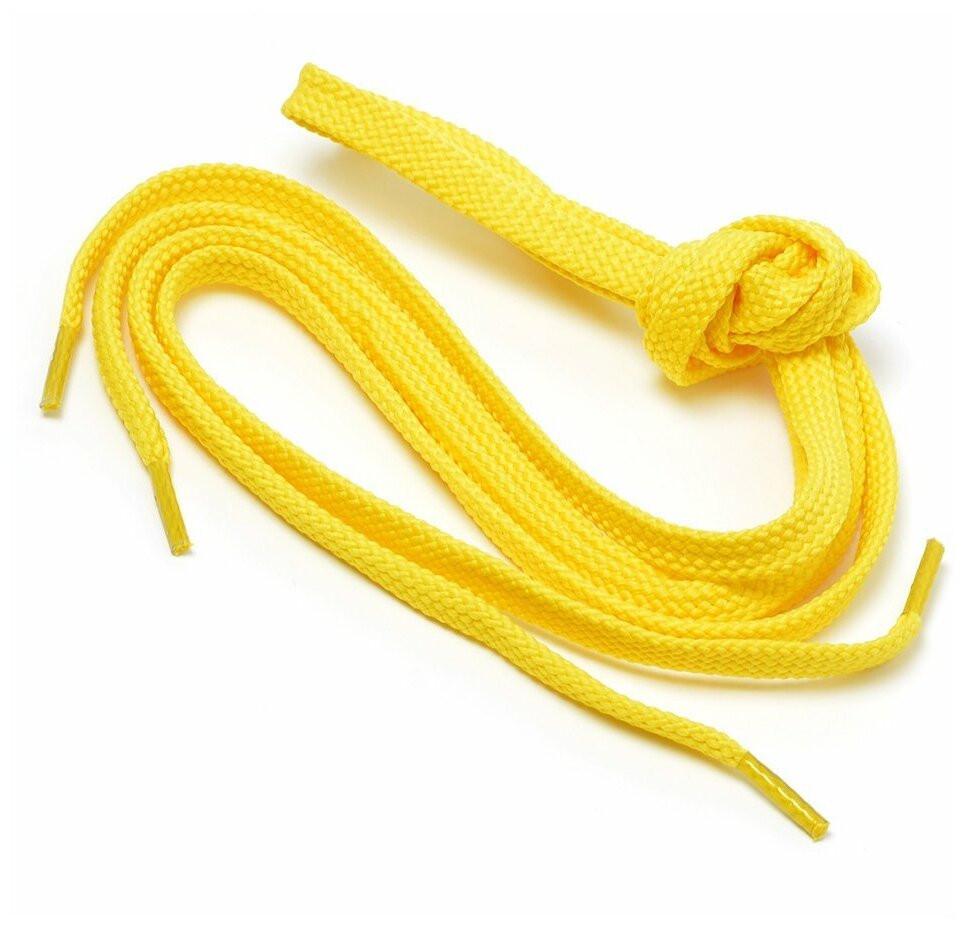 Шнурки для обуви плоские 100см желтые 1 пара (2шт)