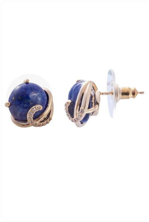 Серьги Lotus Jewelry, лазурит, синий