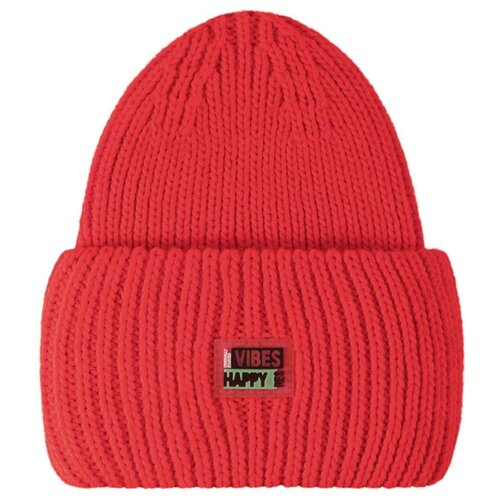 фото Шапка dan&dani, шерсть, размер 56-58, красный