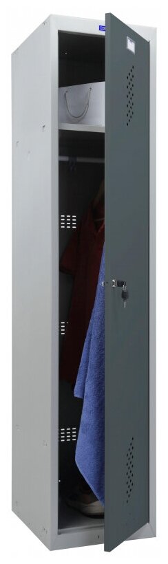 Шкаф для одежды металлический Cobalt Locker 11-30(базовый модуль)R7043/7038 - фотография № 4