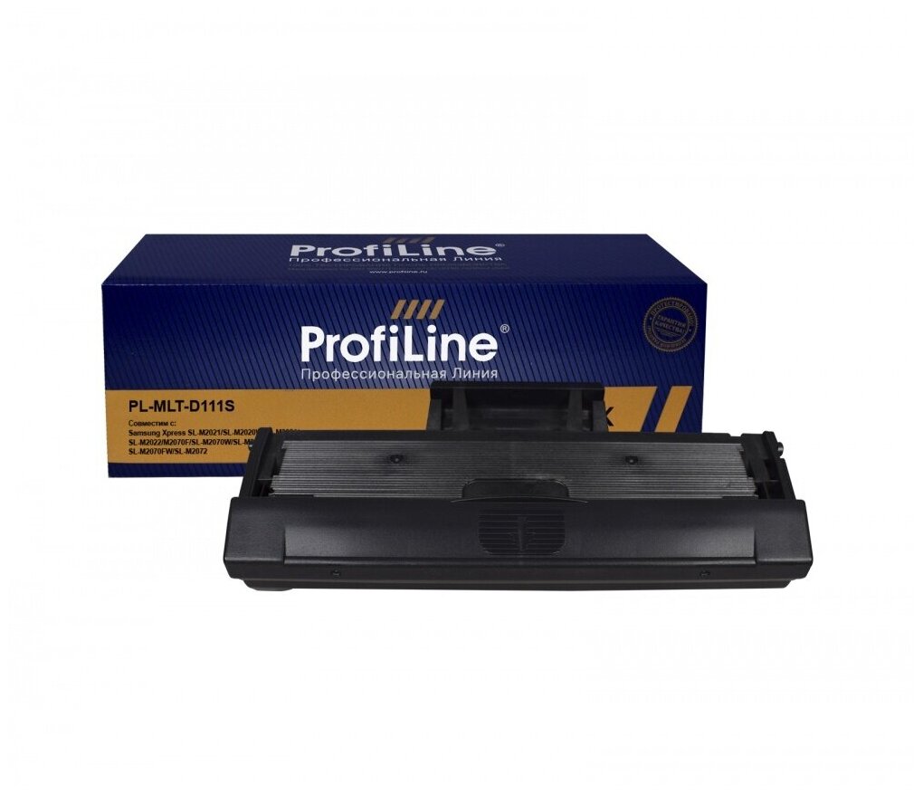 Картридж PL-MLT-D111S для принтеров Samsung Xpress SL-M2020/SL-M2020W/SL-M2021/SL-M2022/M2070F/SL-M2070W/SL-M2070F/SL-M2070FW/SL-M2072 (для аппаратов, выпущенных до 01.07.2017) 1000 копий ProfiLine