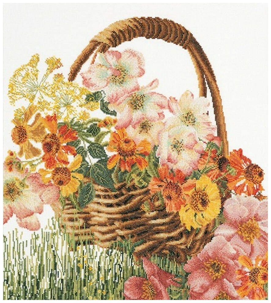 Flower Basket #3064 Thea Gouverneur Набор для вышивания 34.5 x 39 см Счетный крест