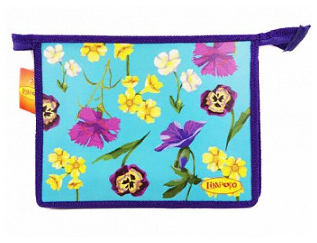 фото Папка для тетрадей А5 пластиковая, на молнии 230*190*50мм, Лимпопо "Цветочный Патерн"