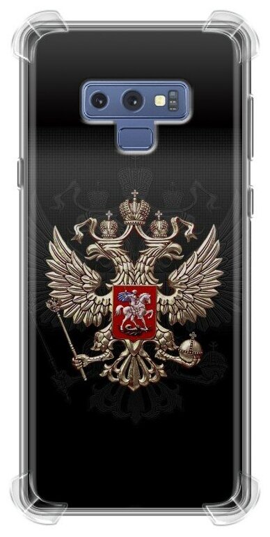 Дизайнерский силиконовый с усиленными углами чехол для Самсунг Нот 9 / Samsung Galaxy Note 9 Герб России