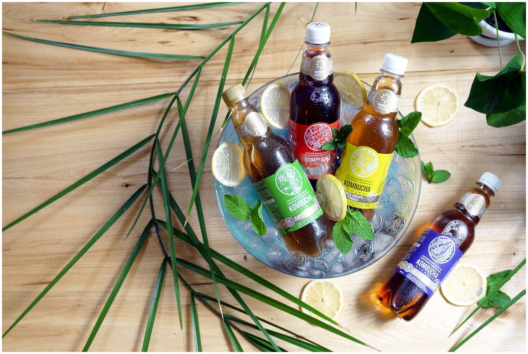 Комбуча Absolute Nature "Kombucha-Relax" без сахара с цветами липы и чабрецом 0.555 л. - фотография № 7