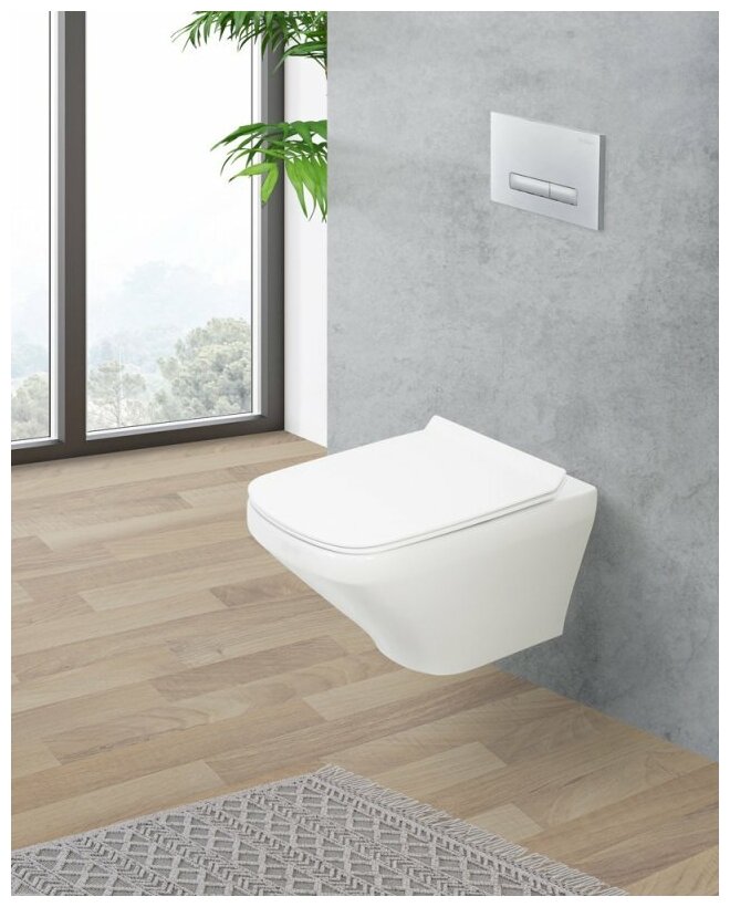 Унитаз BelBagno Sela BB3201CHR подвесной Белый без сиденья - фотография № 2