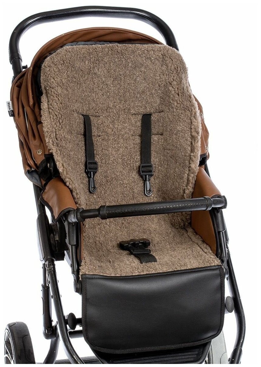 Кожаный меховой матрасик для детской коляски, зимний вкладыш в детскую коляску