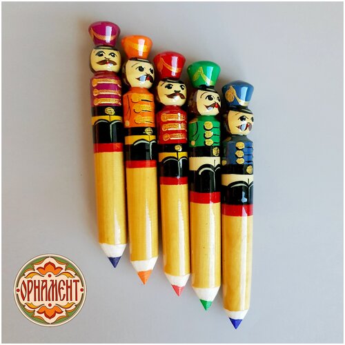 Набор карандашей для рисования/карандаши цветные мягкие/матрешка деревянная/Подарок мальчику/девочке