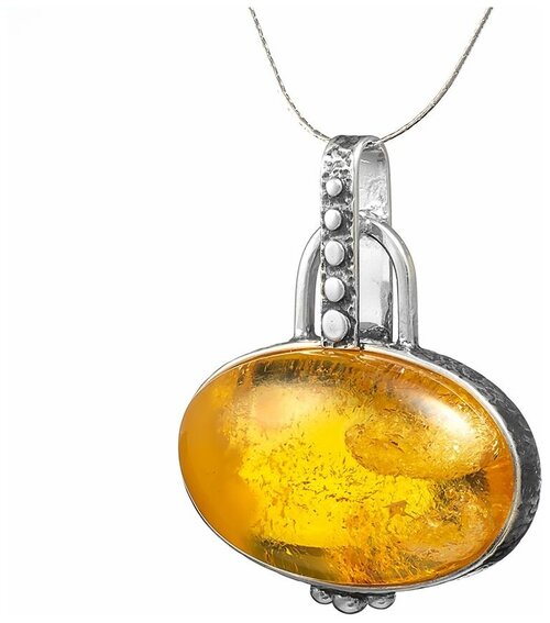 Подвеска Amberprofi, серебро, 925 проба, янтарь