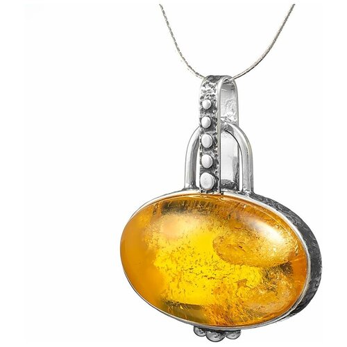 Подвеска Amberprofi, серебро, 925 проба, янтарь