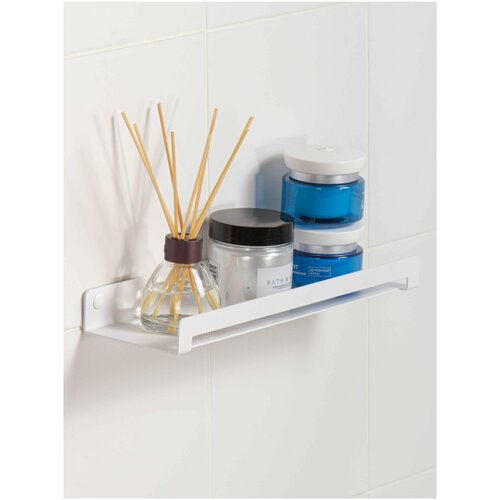 Настенная, навесная полка для ванной комнаты над стиральной машинкой белая