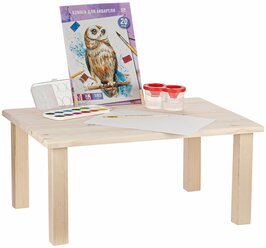 Столик детский для занятий и творчества, для поделок и рисования, для чтения и занятий по развитию мелкой моторики / Стол-парта для малышей, дерево