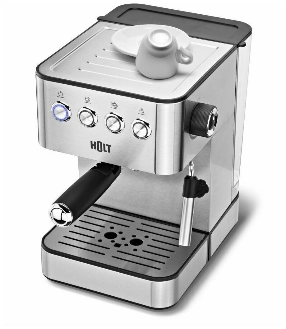 Кофемашина (кофеварка) рожковая (электрическая) для кухни Holt HT-СM-008 - фотография № 6