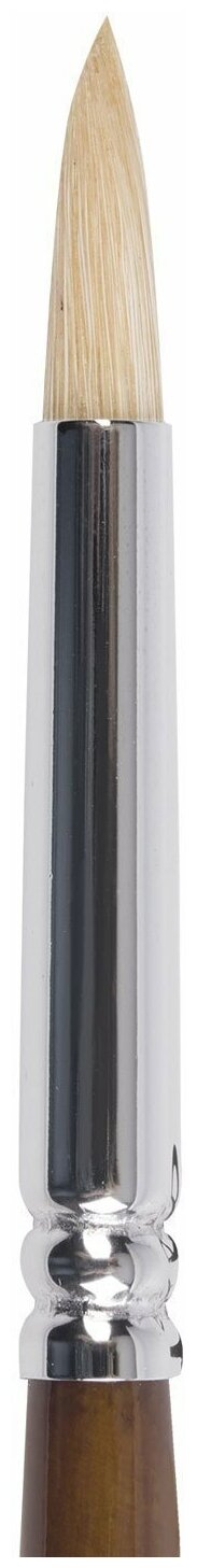 Кисть BRAUBERG Art Classic щетина круглая, длинная ручка, №4, 10 шт., пакет, коричневый - фото №5