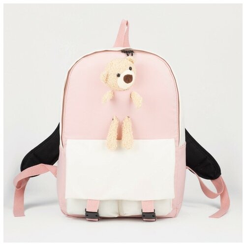 Рюкзак, отдел на молнии, 2 наружных кармана, цвет розовый рюкзак отдел на молнии 2 наружных кармана цвет розовый