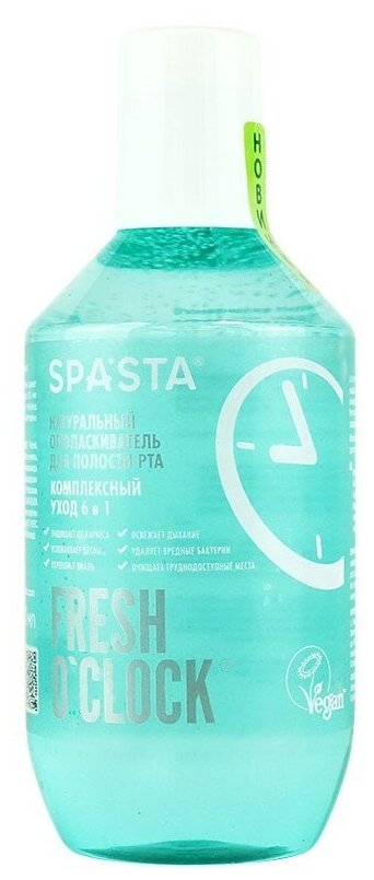 Ополаскиватель для полости рта Для чувствительных зубов и десен Fresh o’clock SPASTA 400 мл