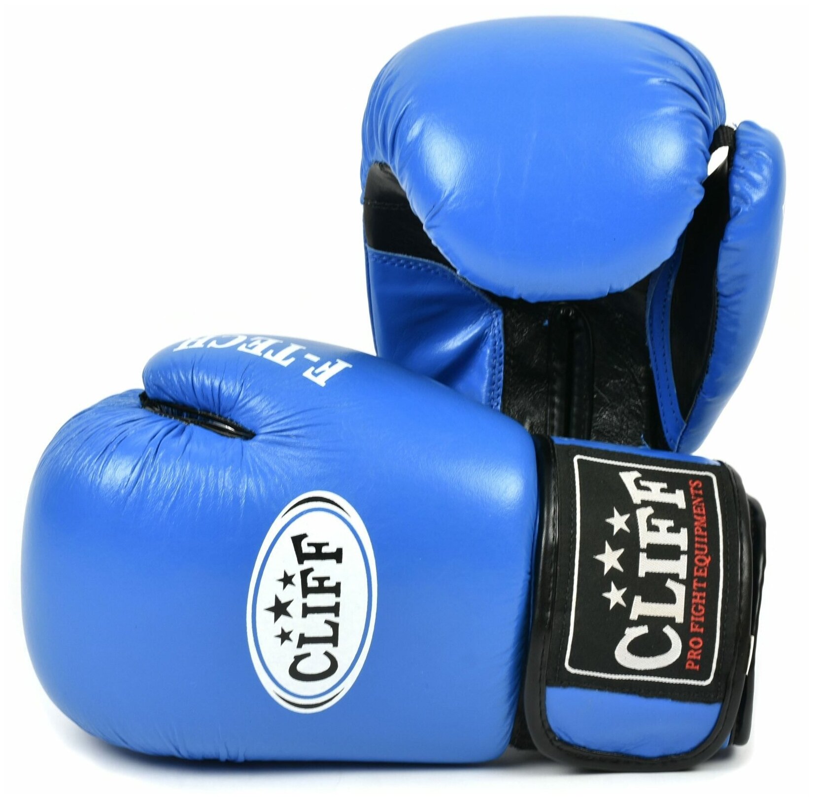 Перчатки боксёрские CLIFF F.TECH, кожа, 8 унций, синие