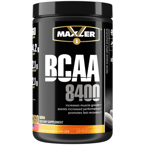 Комплекс аминокислот Maxler BCAA 8400, 360 таблеток bcaa в капсулах таблетках maxler bcaa 8400 180 таб