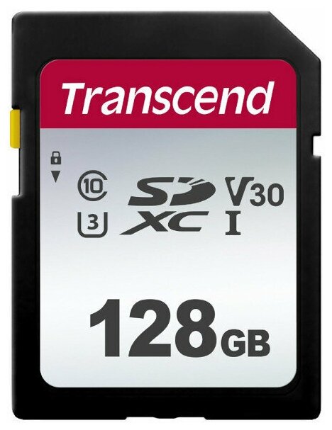 Карта памяти 128Gb - Transcend SDC300S SDXC Class10 UHS-I U3/V30 TS128GSDC300S