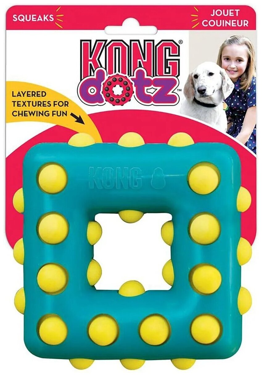Игрушка для собак Dotz квадрат большой 13 см Kong