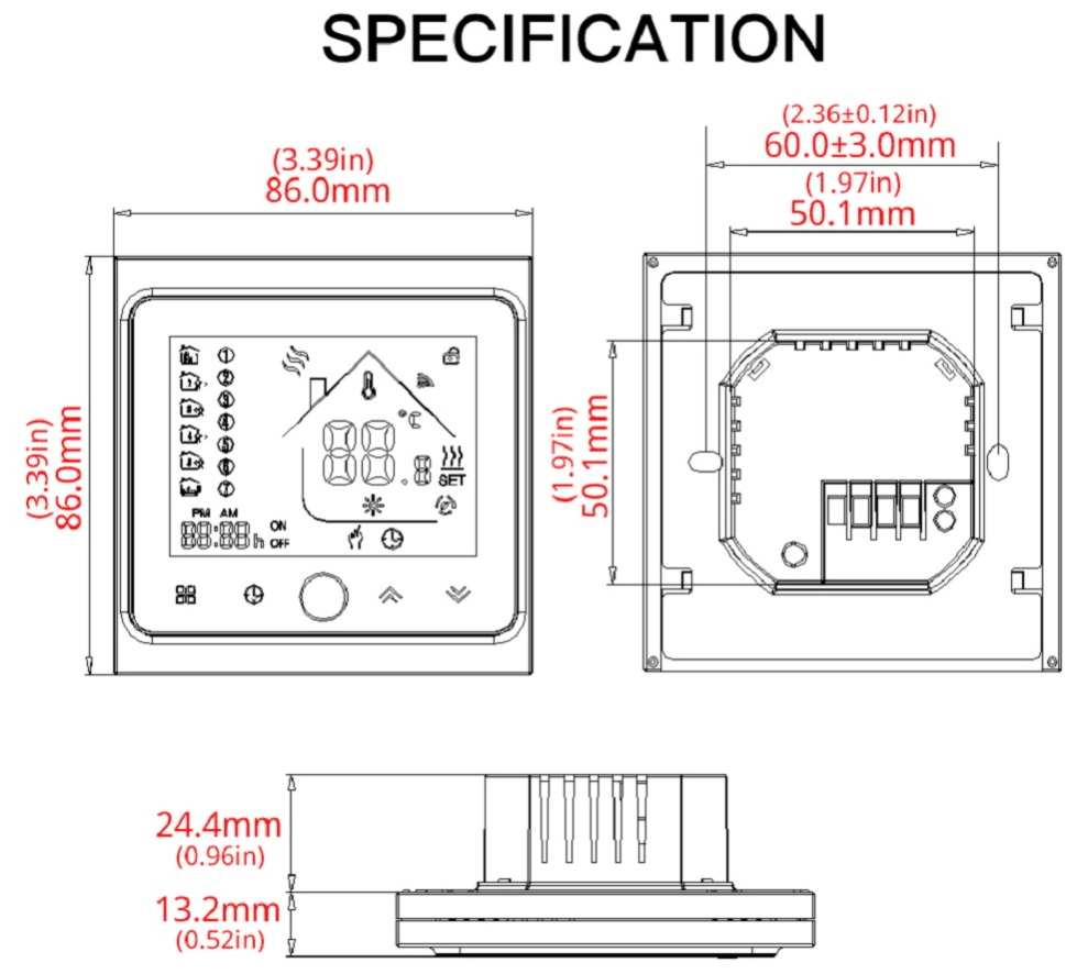 Терморегулятор Moes BHT 002 GBLW WiFi (Белый)