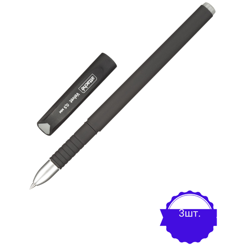 Ручка гелевая неавтоматическая Attache Velvet, черный стерж,0,5мм 3 штуки гелевая ручка черного цвета