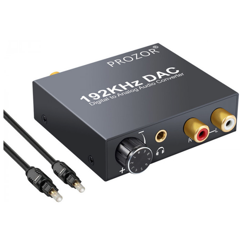 Prozor 192kHz DAC (S/PDIF – RCA +3.5mm) Конвертер-преобразователь аудиосигнала ЦАП с регулировкой громкости.