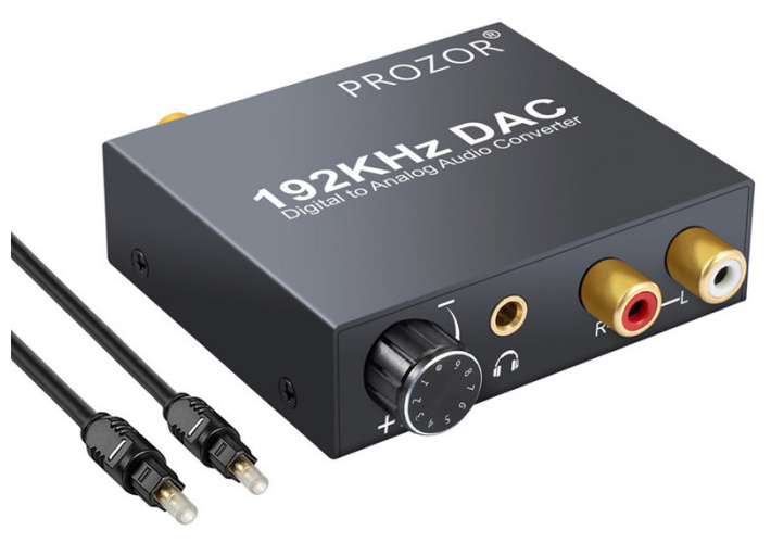 Prozor 192kHz DAC (S/PDIF – RCA +3.5mm) Конвертер-преобразователь аудиосигнала ЦАП с регулировкой громкости.